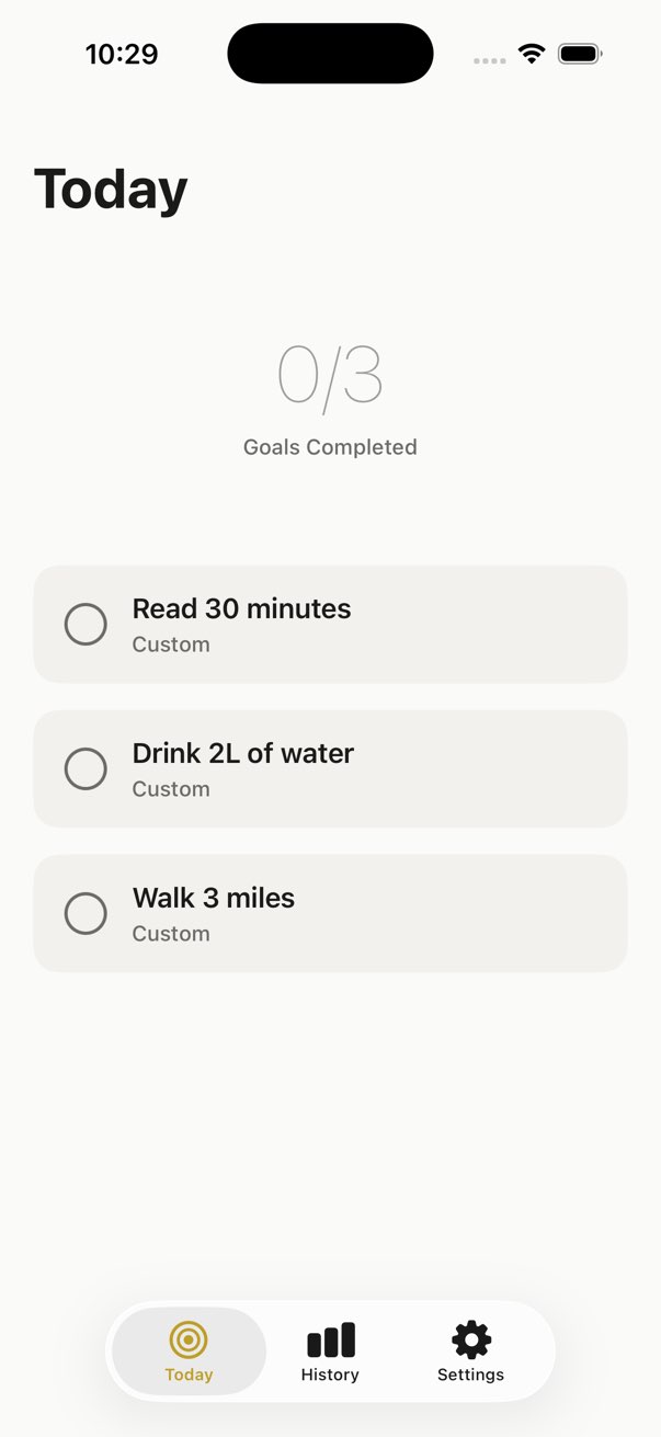 Triad app Today screen in light mode — warm cream palette